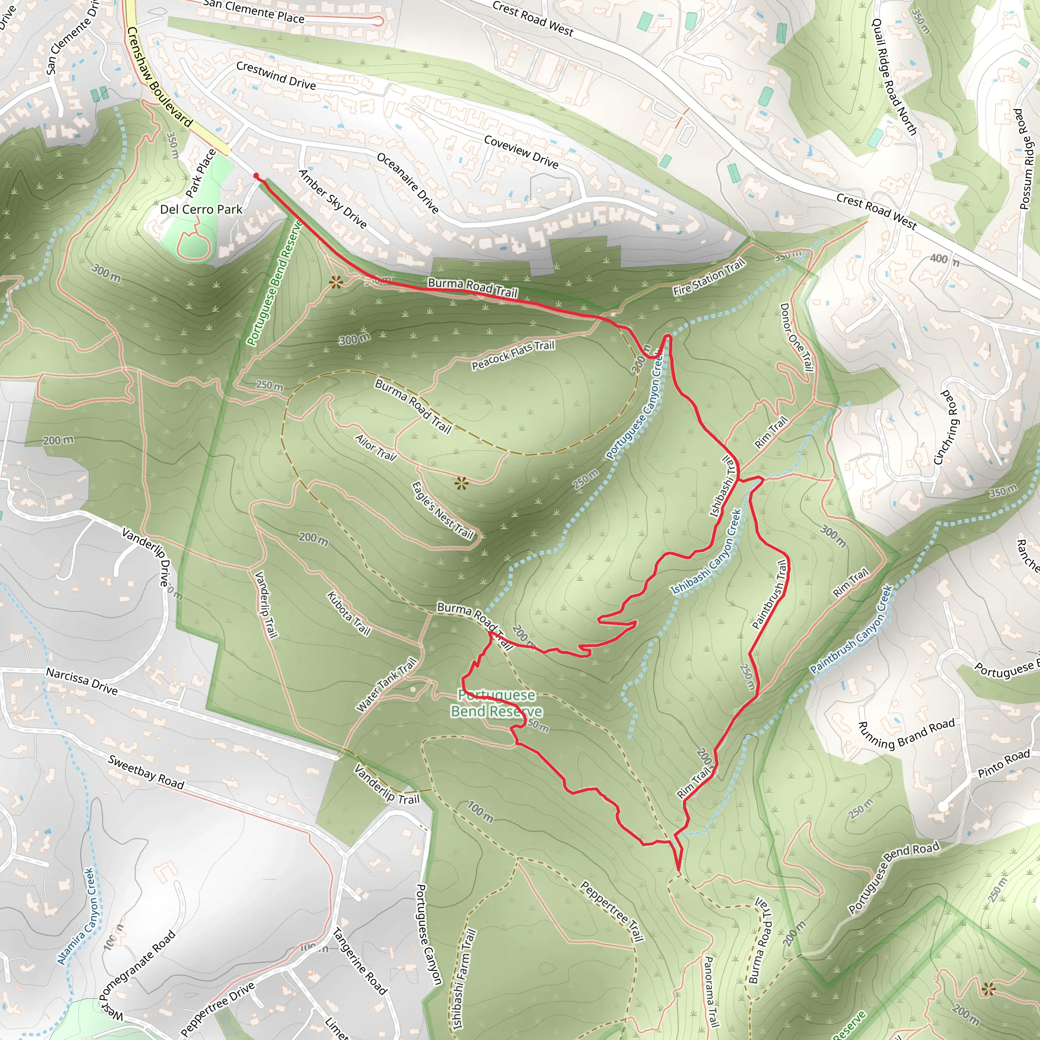 Ishibashi - Landslide Scarp - Paintbrush Loop Trail mobile static map