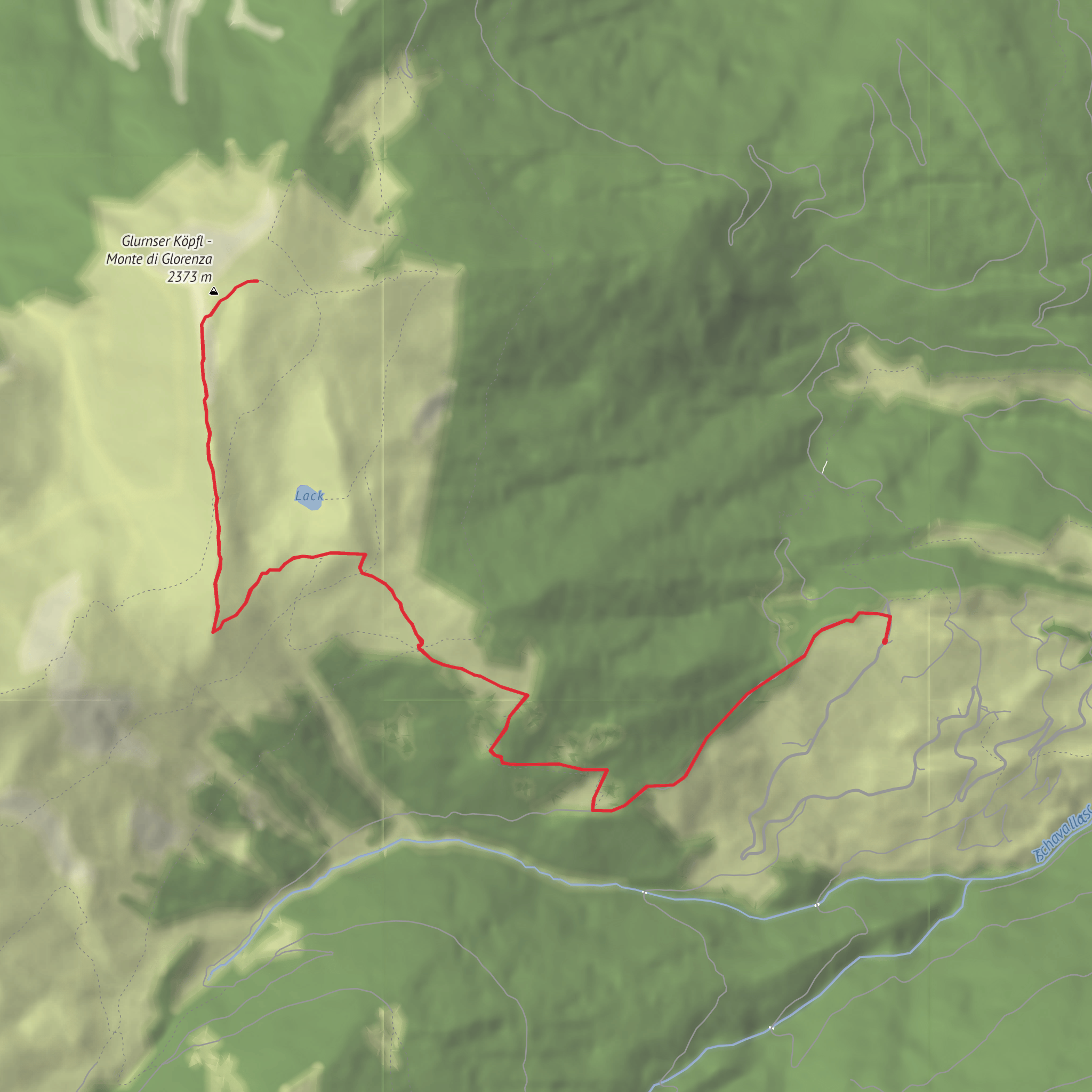 Glurnser Köpfl and Lackboden mobile static map