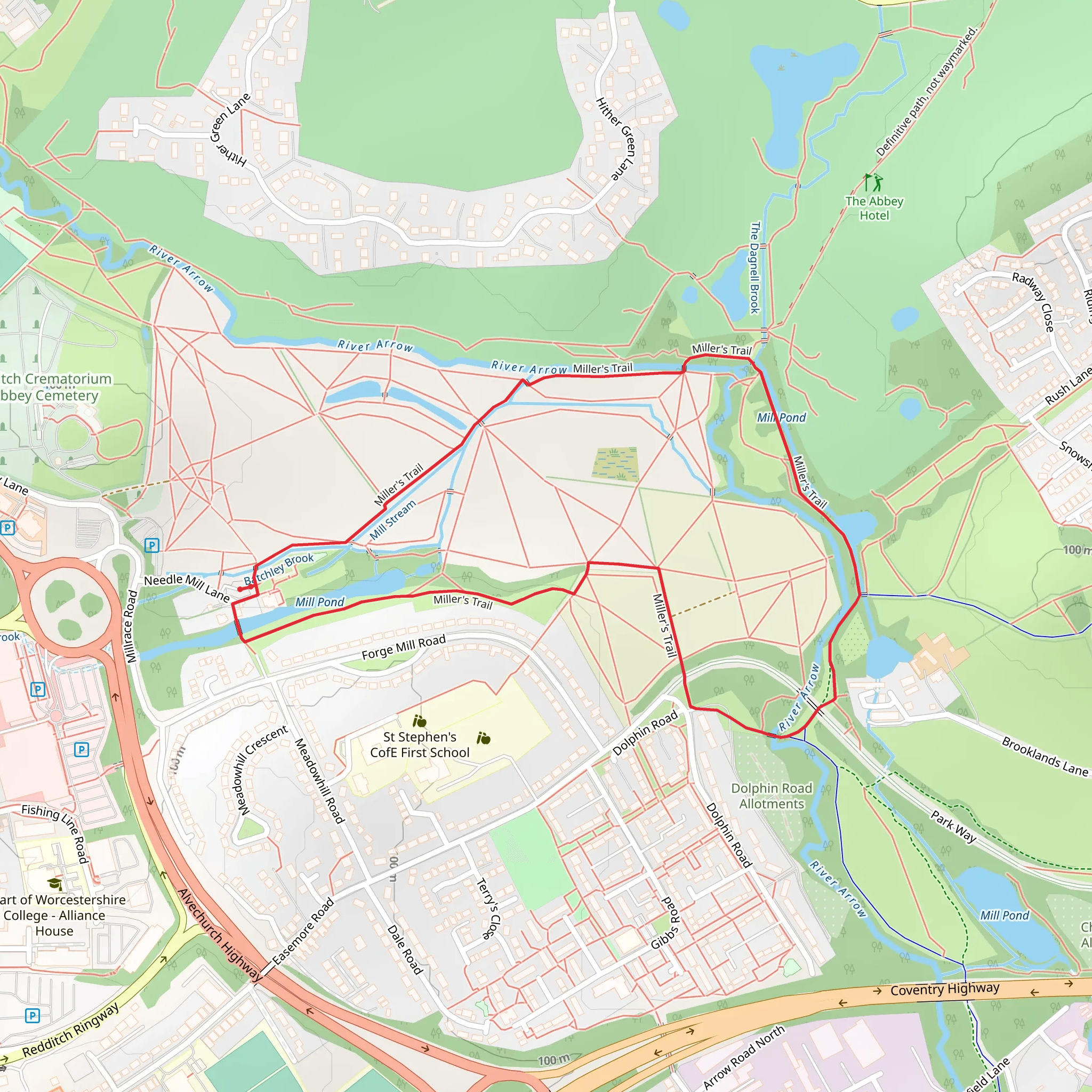 Abbey Meadows Loop mobile static map