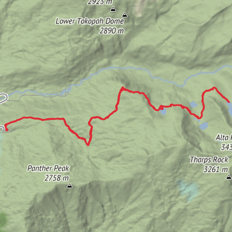 A map preview of the recording Hike from Sequoia National Park.