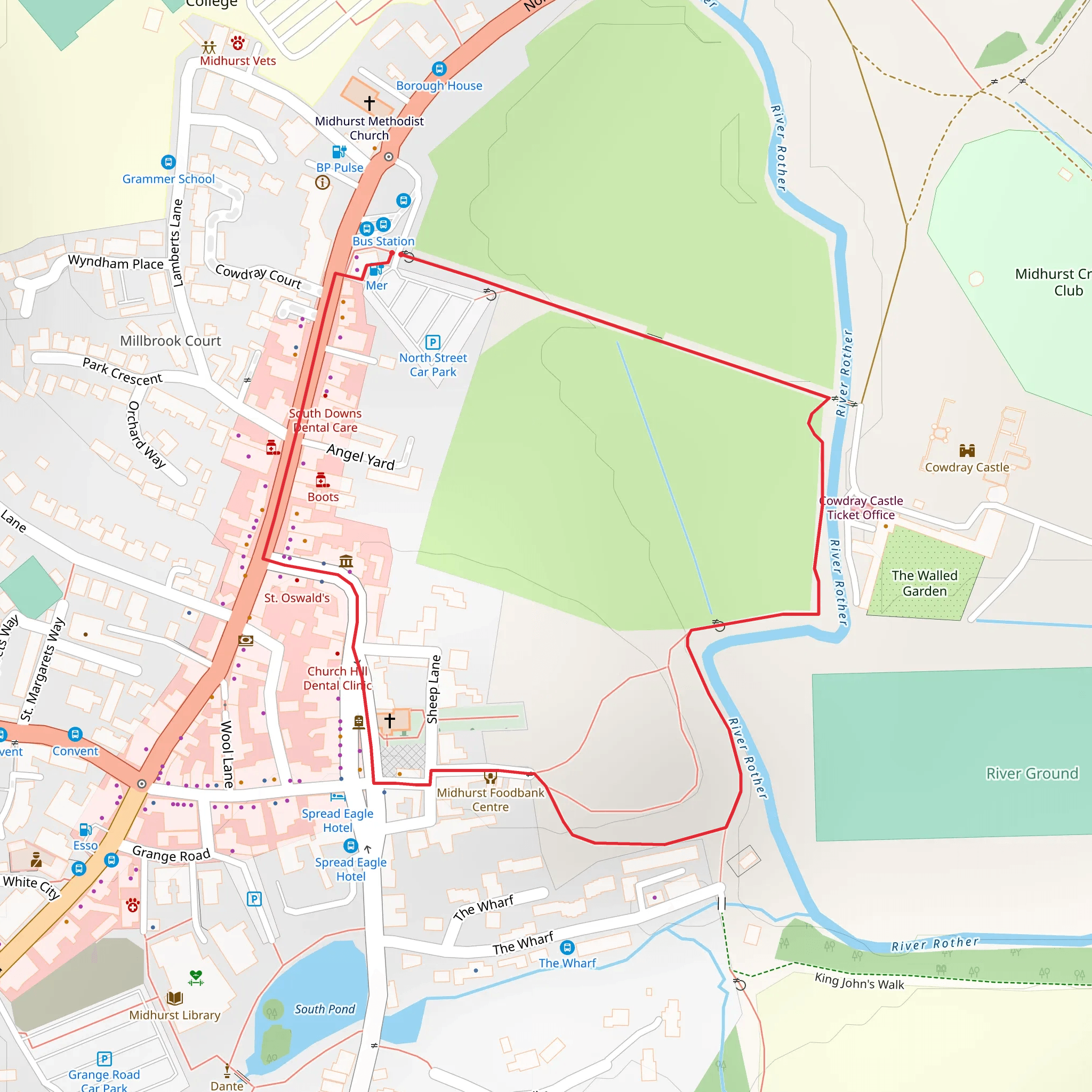 Cowdray Ruins and St Ann's Hill mobile static map