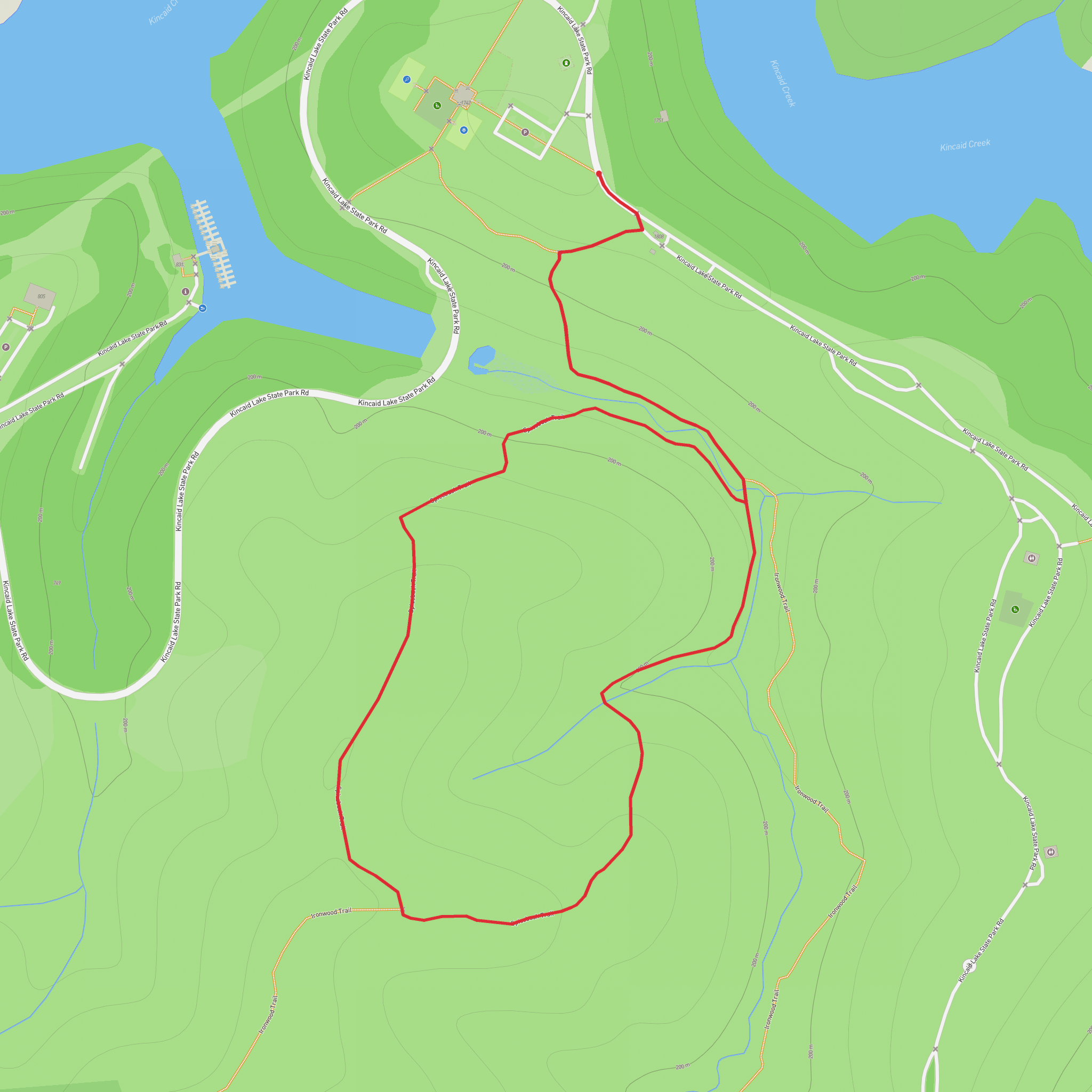 Spicebush Loop Trail mobile static map