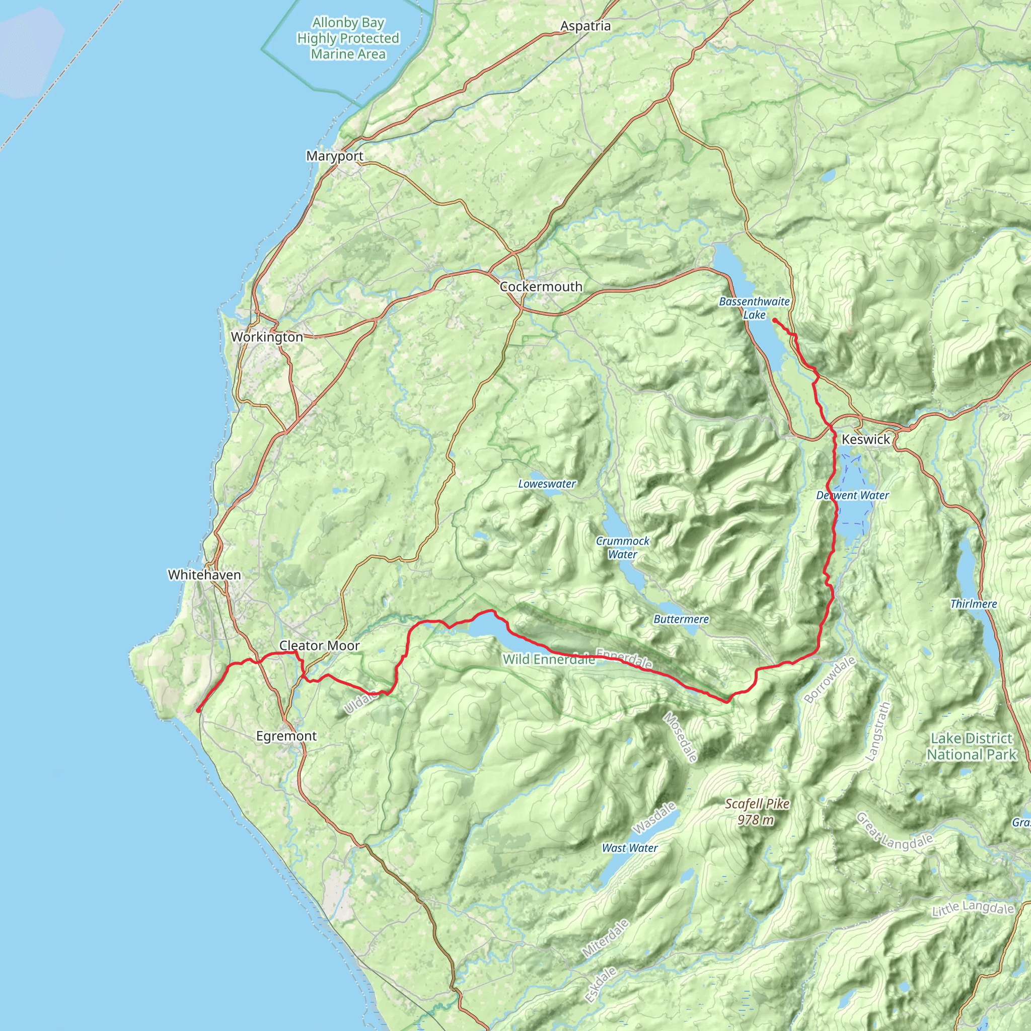 St Bega's Way mobile static map