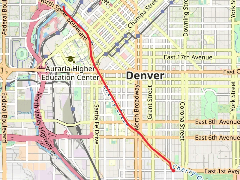 South Platte River via Cherry Creek Trail