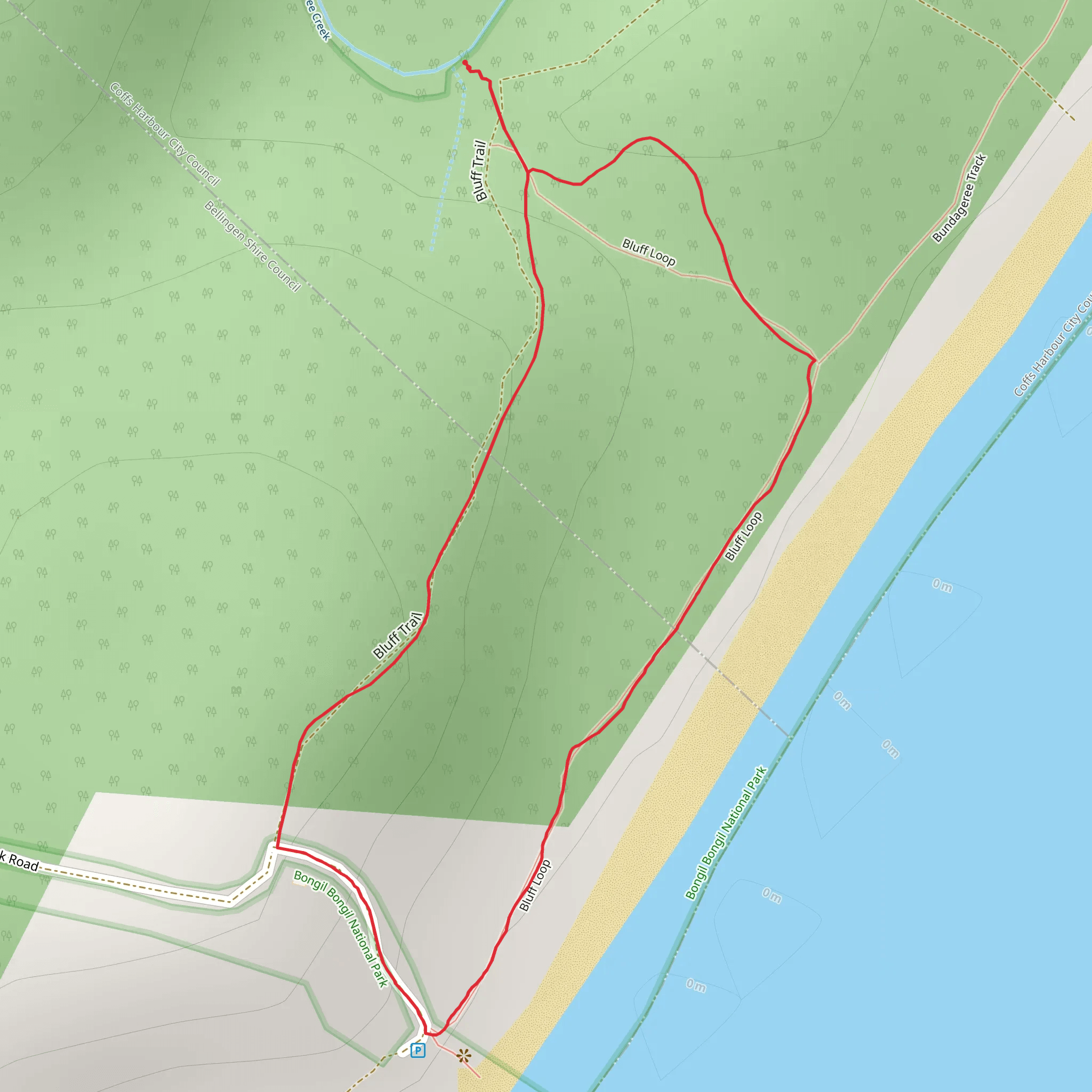 Bluff Loop Track mobile static map