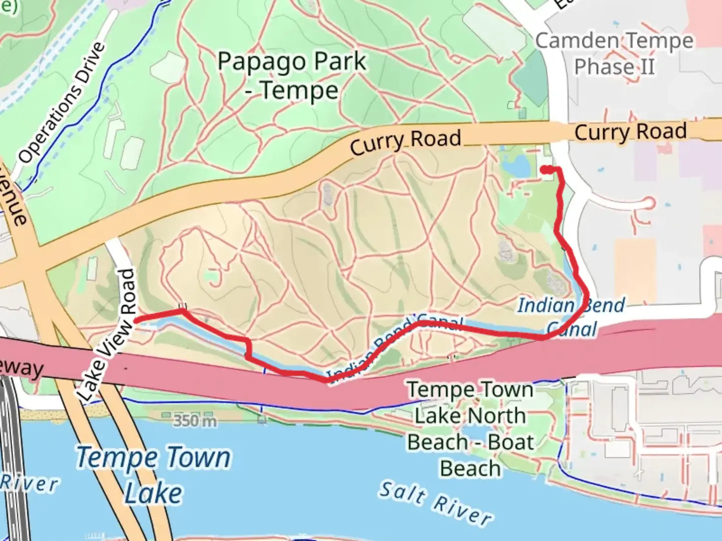 An image depicting the trail Canal trail and Loma Trail and its surrounding area.