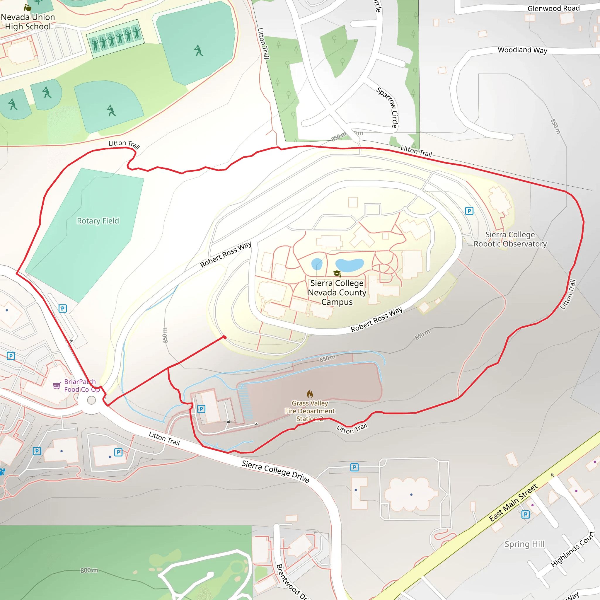 Litton Loop Trail mobile static map