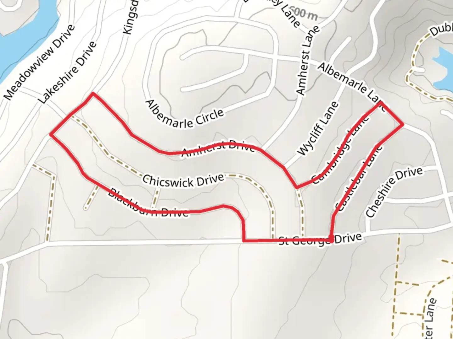 An image depicting the trail St George Road Loop and its surrounding area.