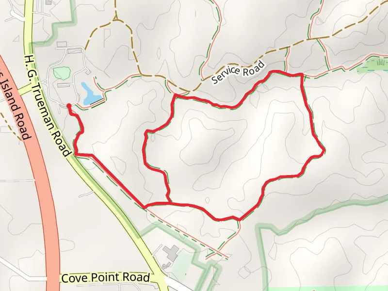Grays Creek Nature, Blue and Red Loop Trail