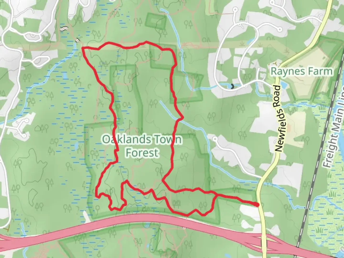 An image depicting the trail Rocky Hill Brook - Red Loop and its surrounding area.