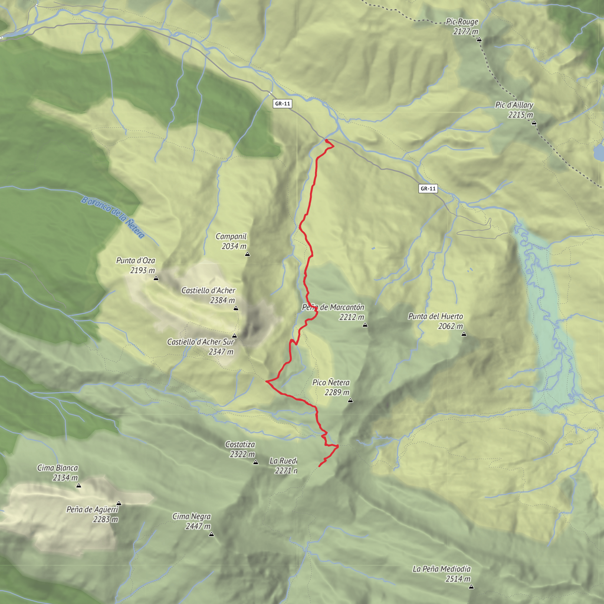 Pico de Secus mobile static map