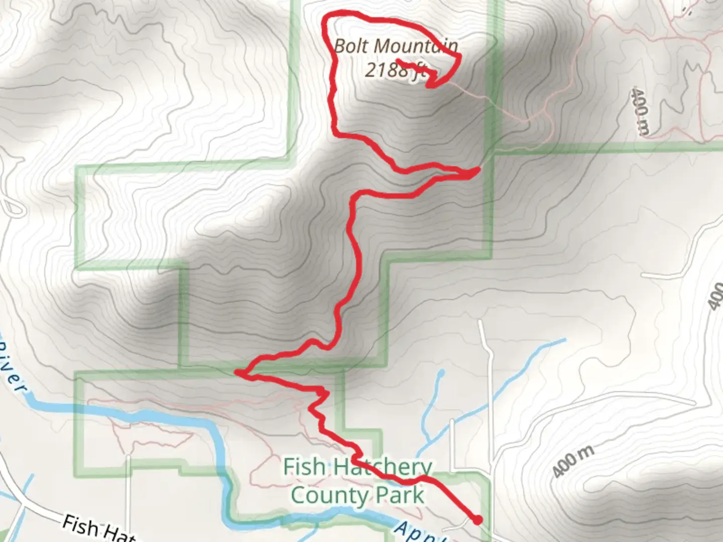 An image depicting the trail Bolt Mountain Trail and its surrounding area.