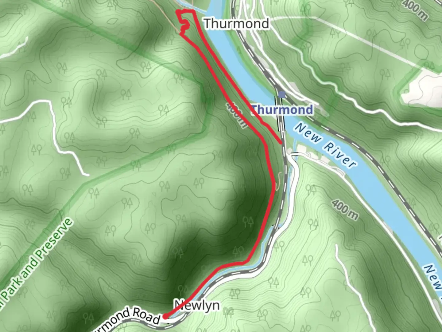 An image depicting the trail Rend and Southside Trail and its surrounding area.
