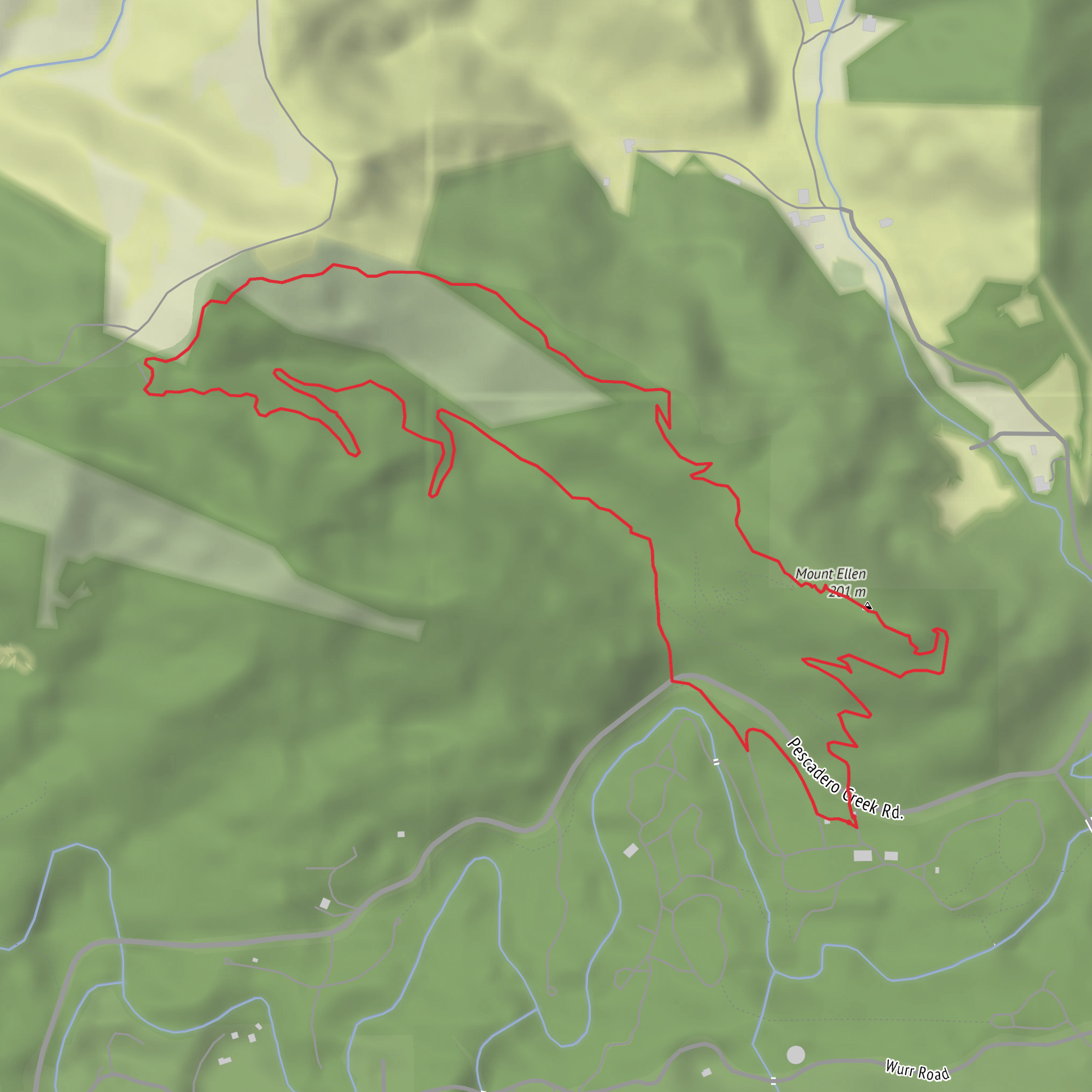 Pomponio Loop Trail mobile static map