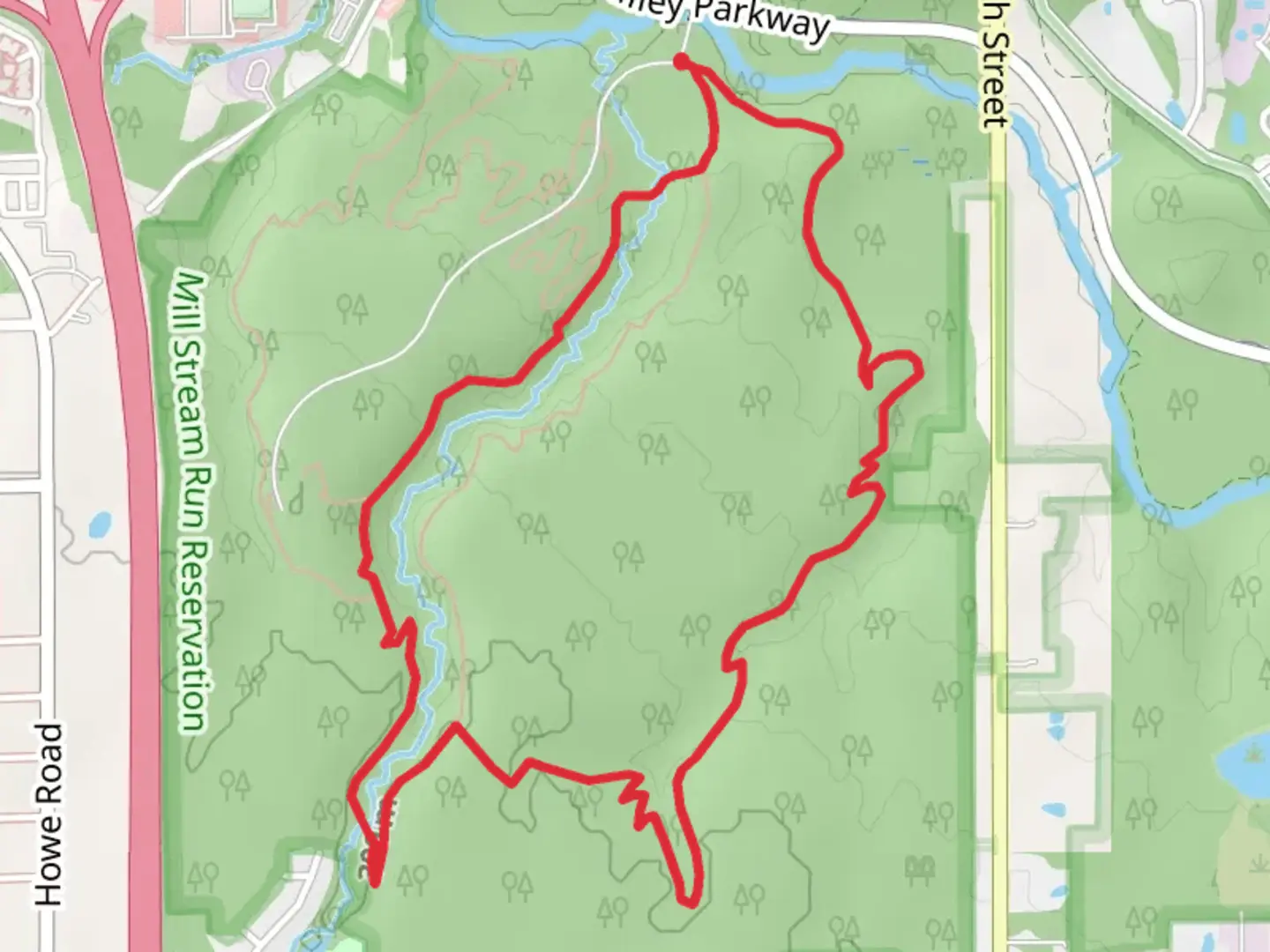 An image depicting the trail Yellow and Red Loop Trail and its surrounding area.