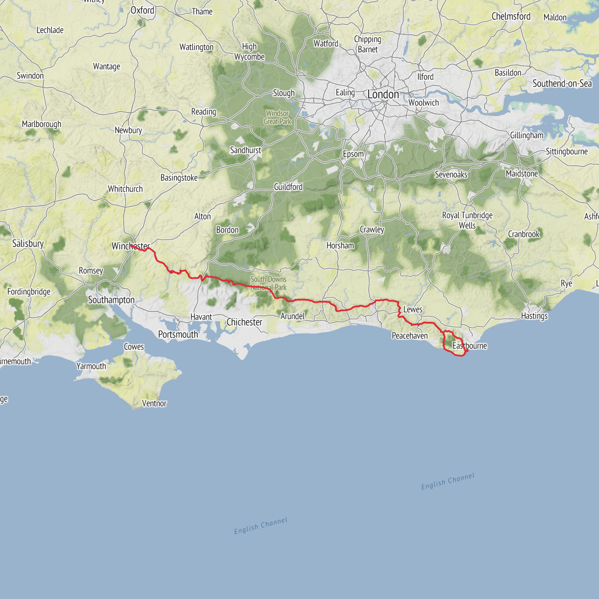 South Downs Way mobile static map