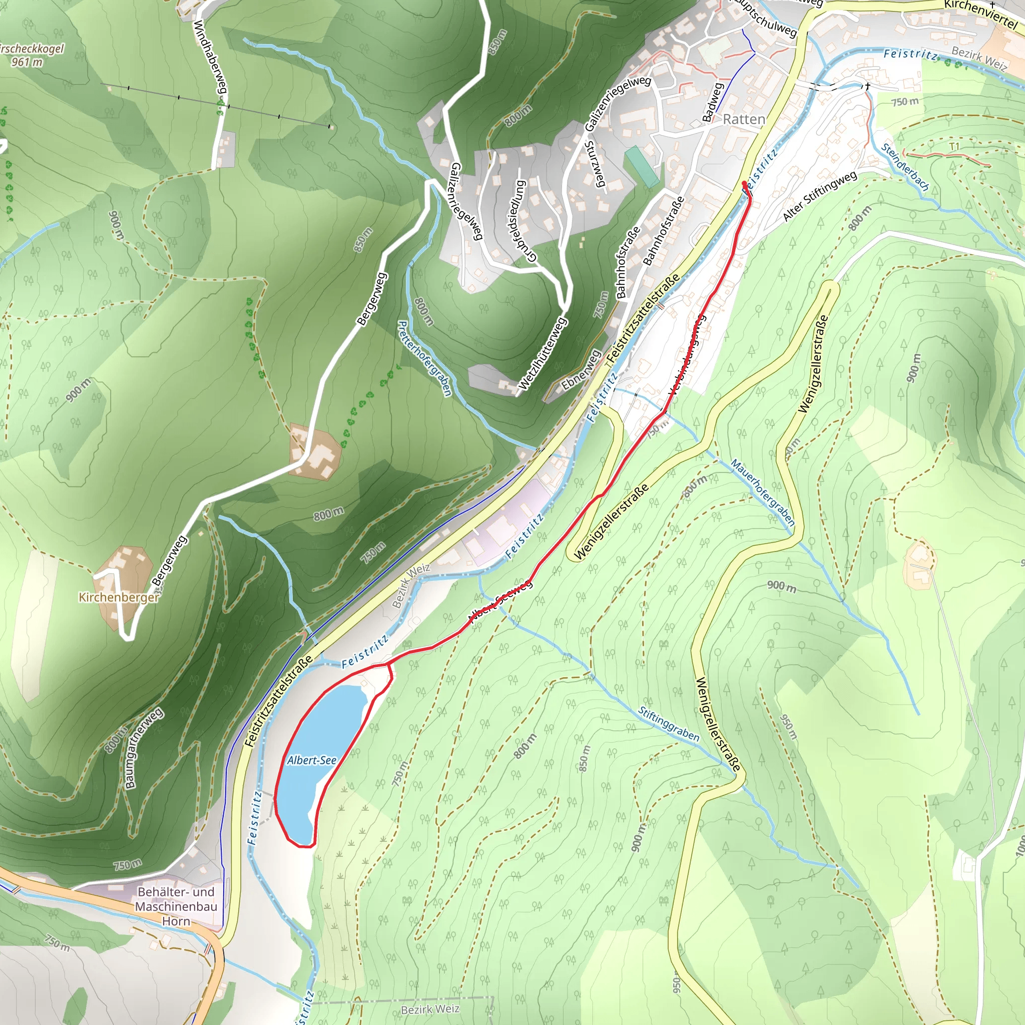 Albert Lake Loop mobile static map