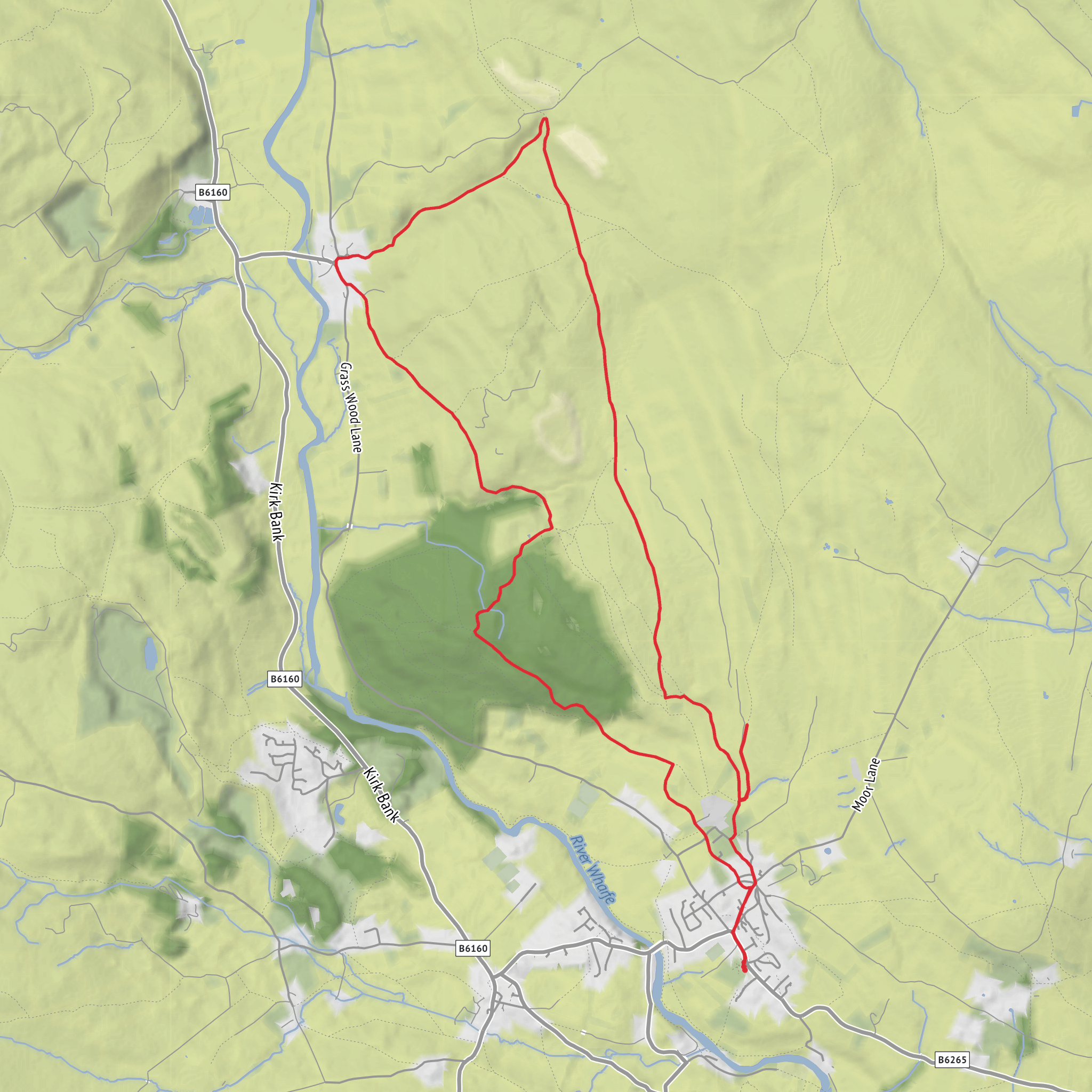 Conistone Dib and Grass Wood mobile static map