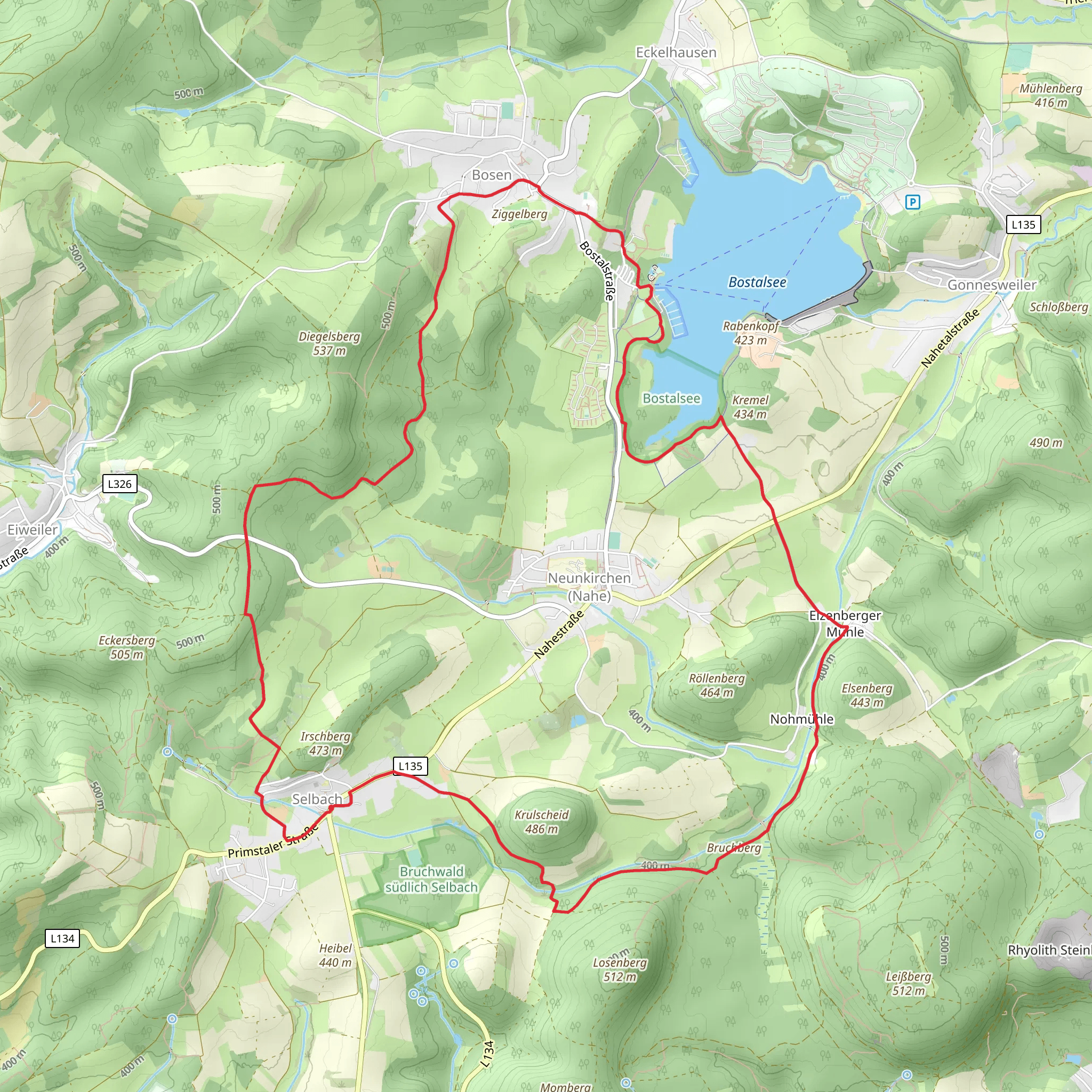 Neukirchen Loop via Botalsee mobile static map