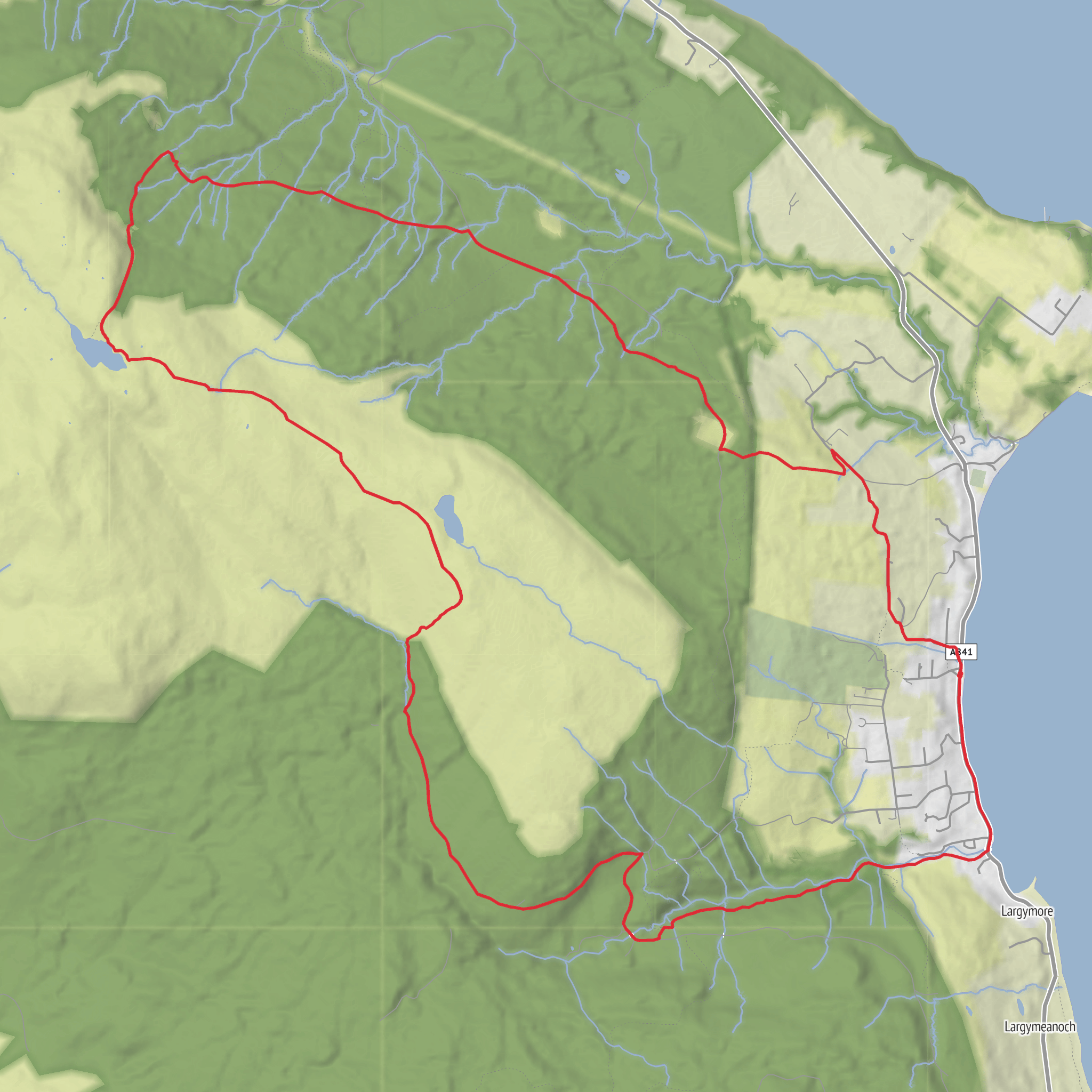 Glenashdale Wood, Loch na Leirg and The Uri Loop mobile static map