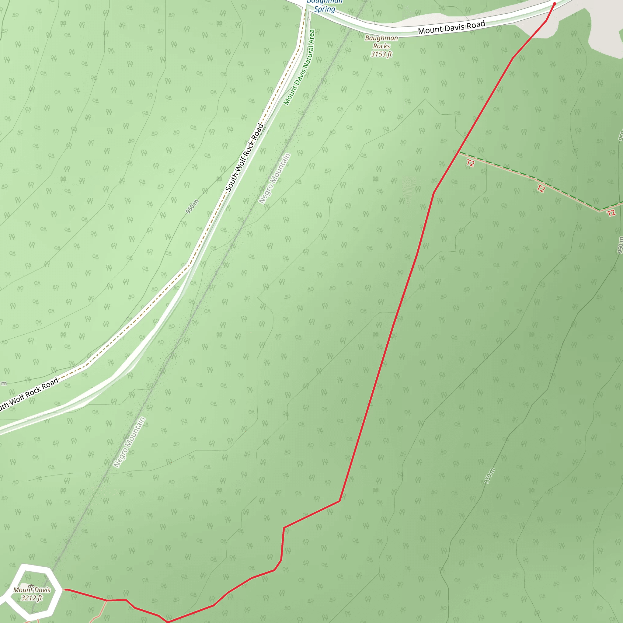 Mount Davis from Devis Road mobile static map