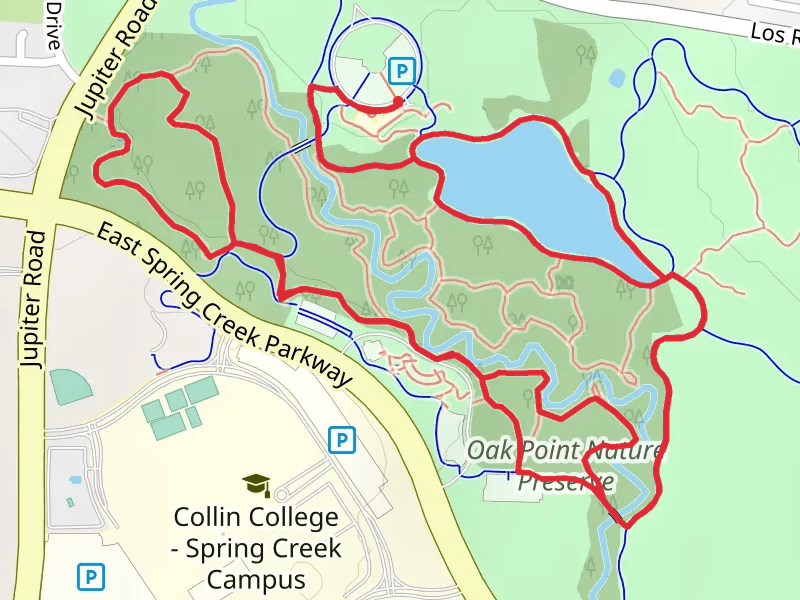 Oak Point Park and Nature Preserve - Rowlett Creek and Willow Springs Trail
