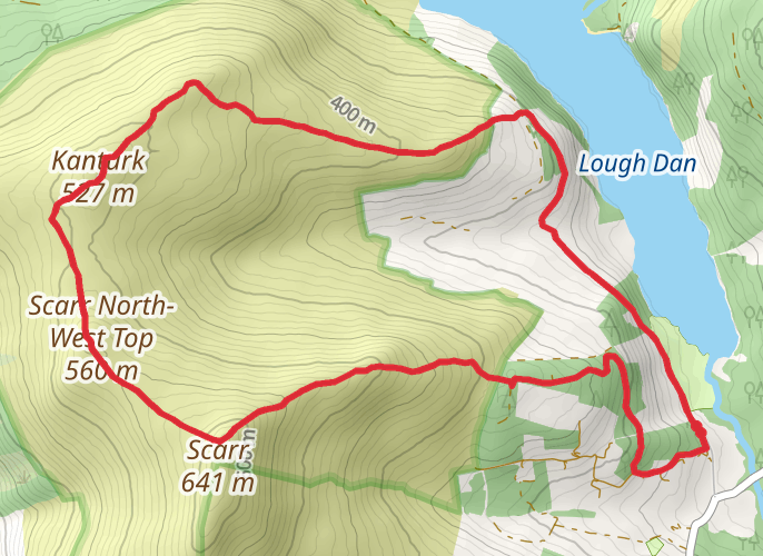Lough Dan, Kanturch, Scarr mobile static map