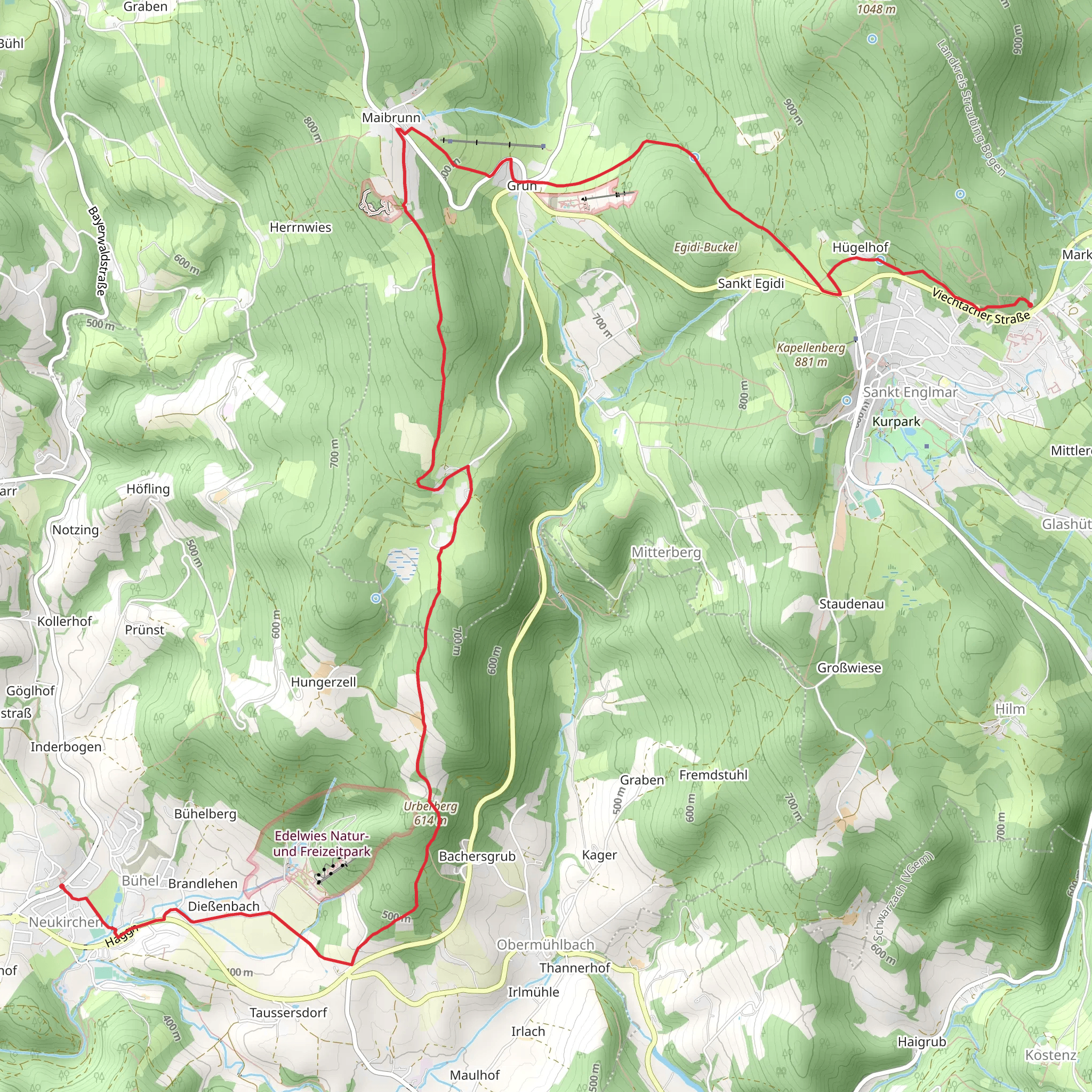Neukirchen to Markbuchen Walk via Urberberg mobile static map