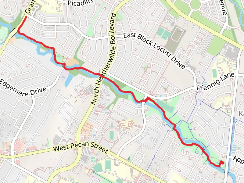 Gilleland Creek Trail and Gilleland Creek Trail West