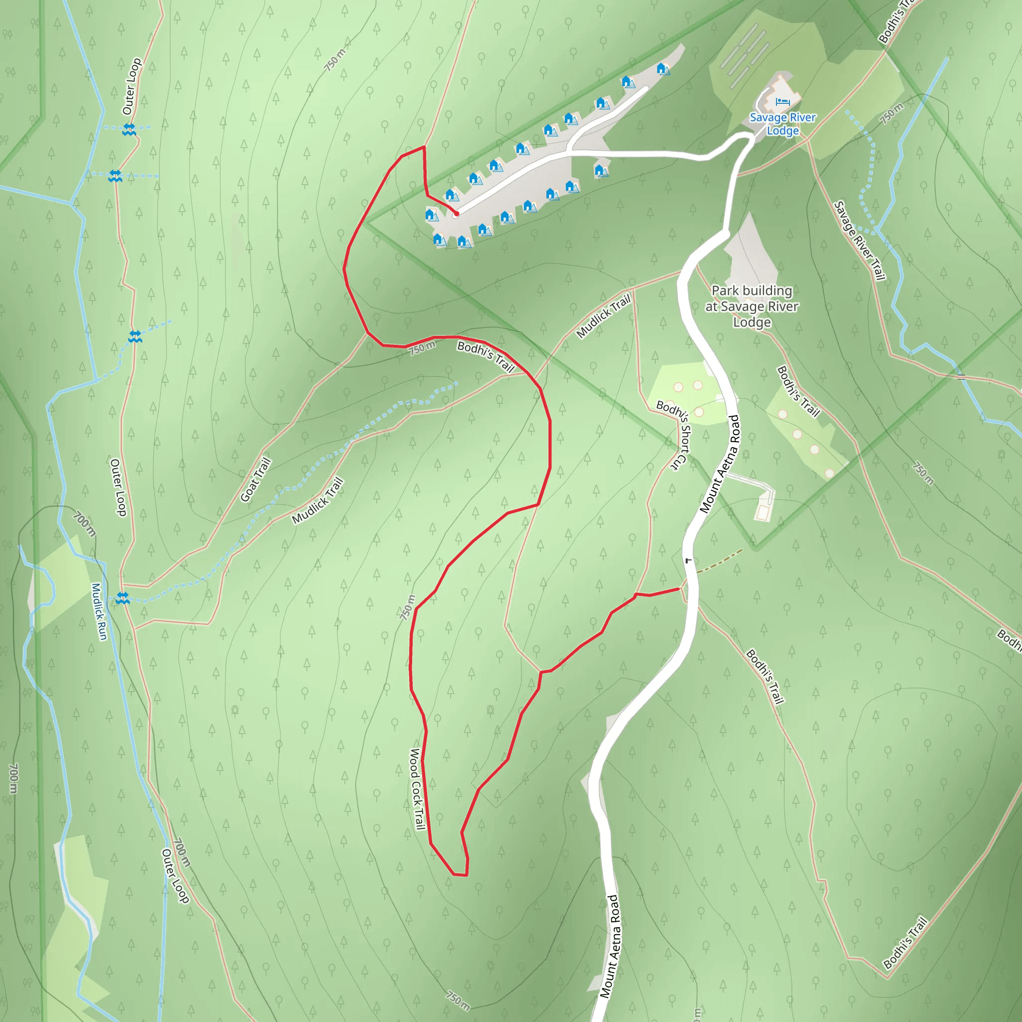 Wood Cock Trail mobile static map