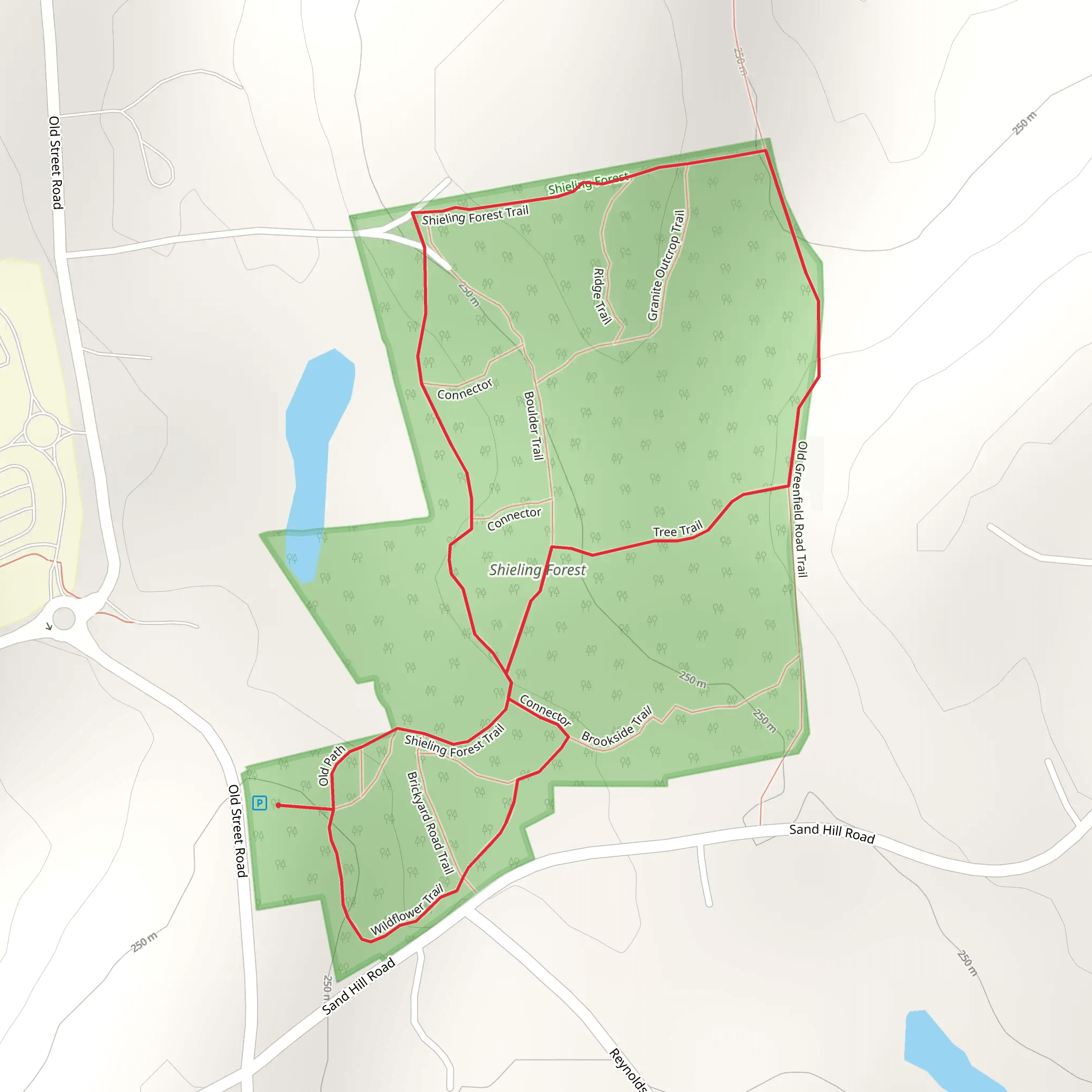 Shieling Forest Loop Trail mobile static map