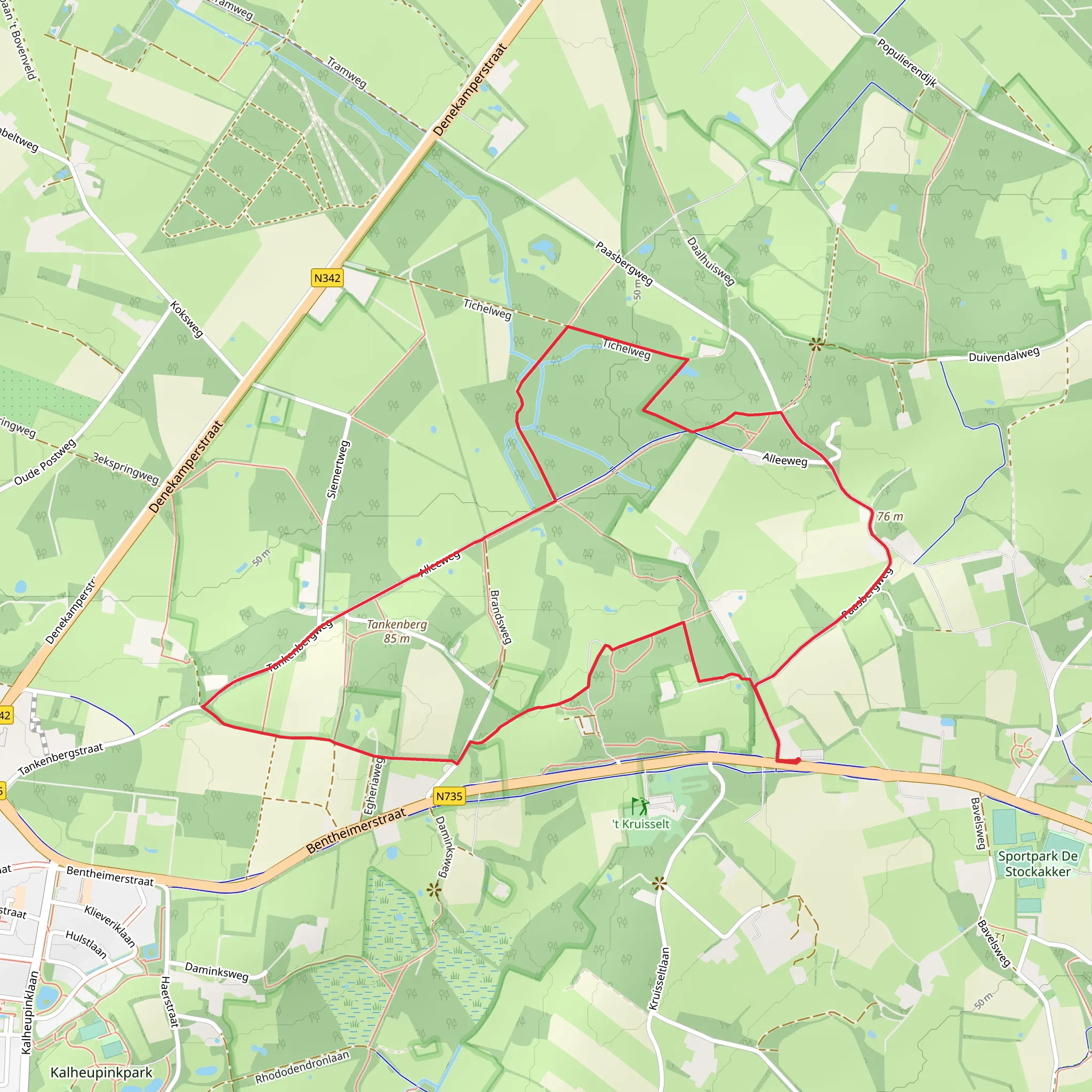 Tankenberg and Landgoed Egheria Loop mobile static map