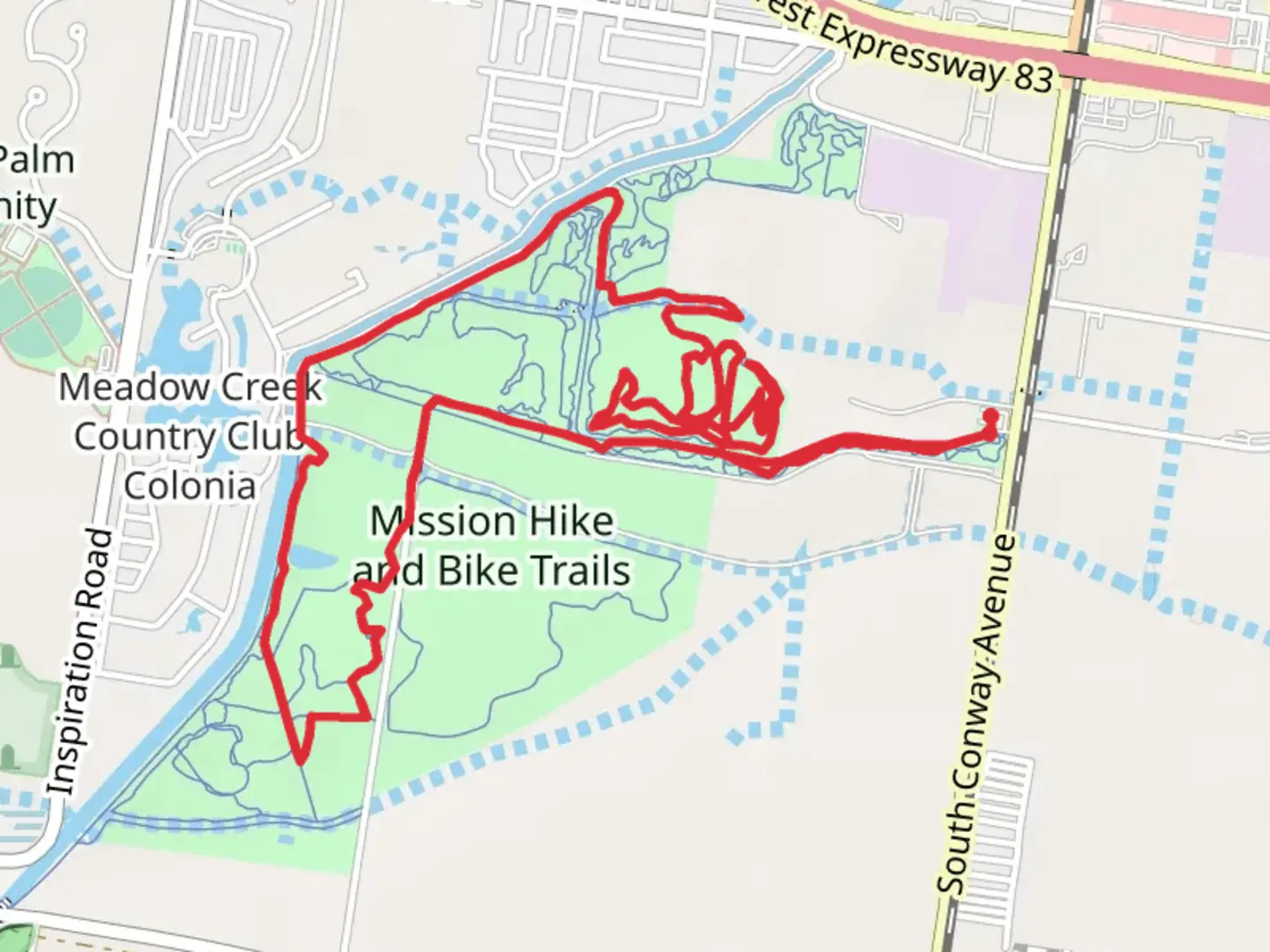 An image depicting the trail Mission Loop Trail and its surrounding area.