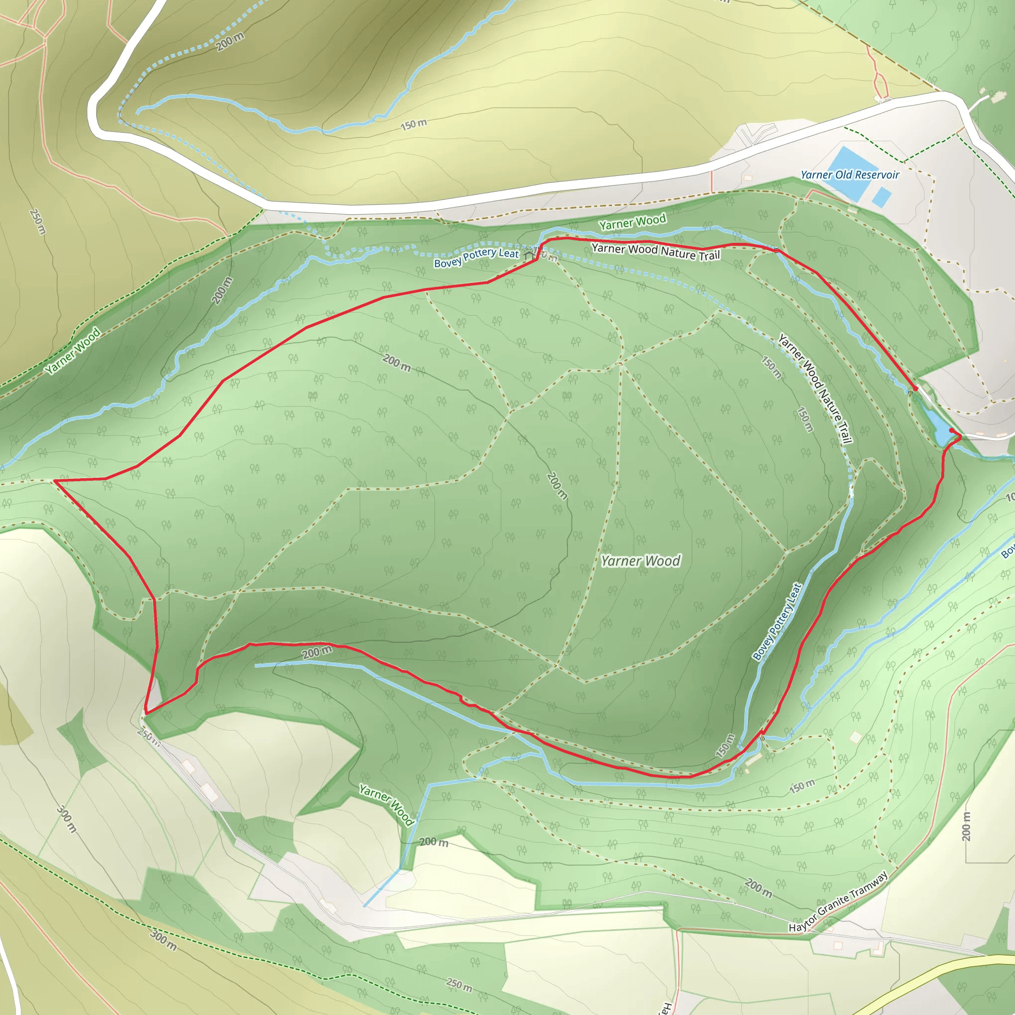 Yarner Woods Loop mobile static map