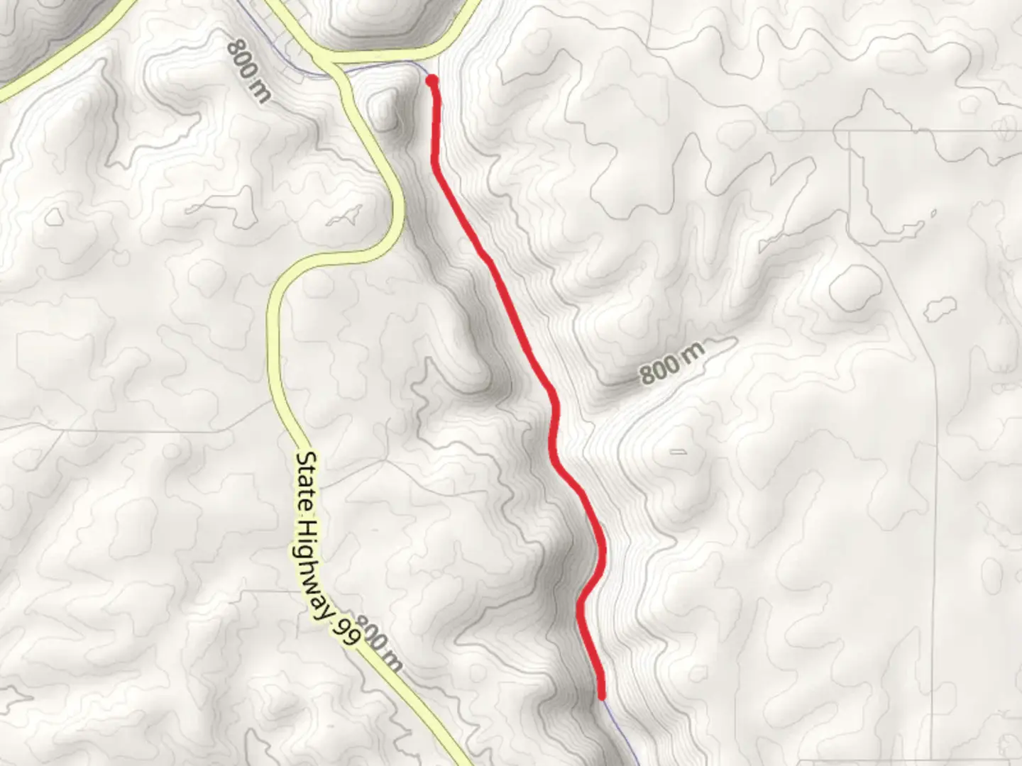 An image depicting the trail Latah Trail Out and Back and its surrounding area.