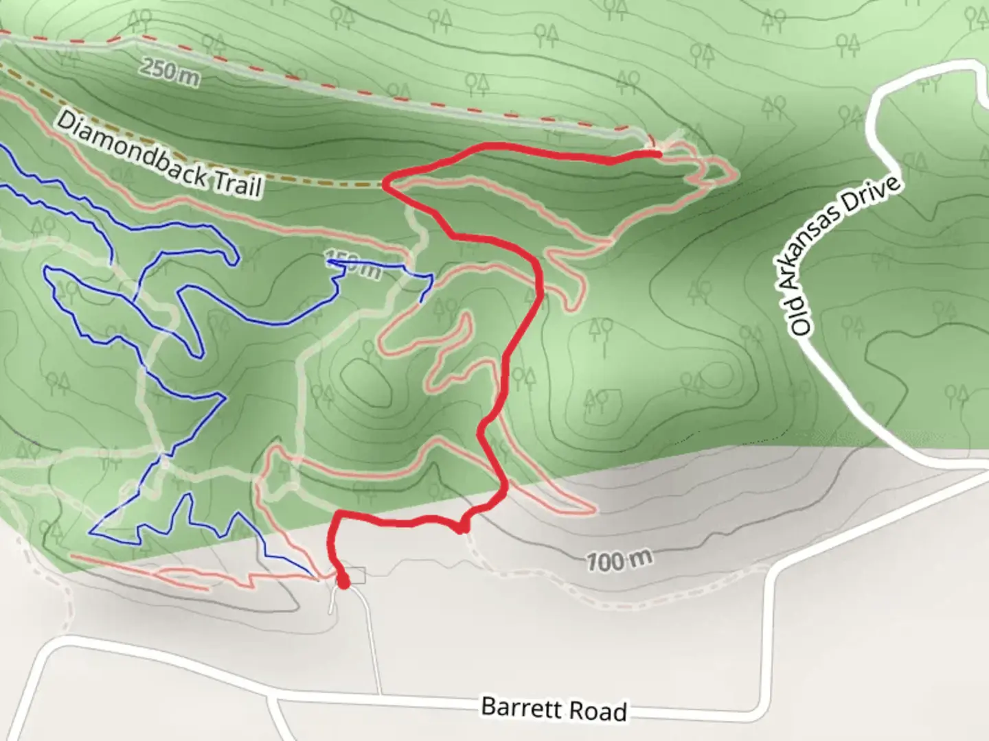 An image depicting the trail Barrett Road North Walk and its surrounding area.