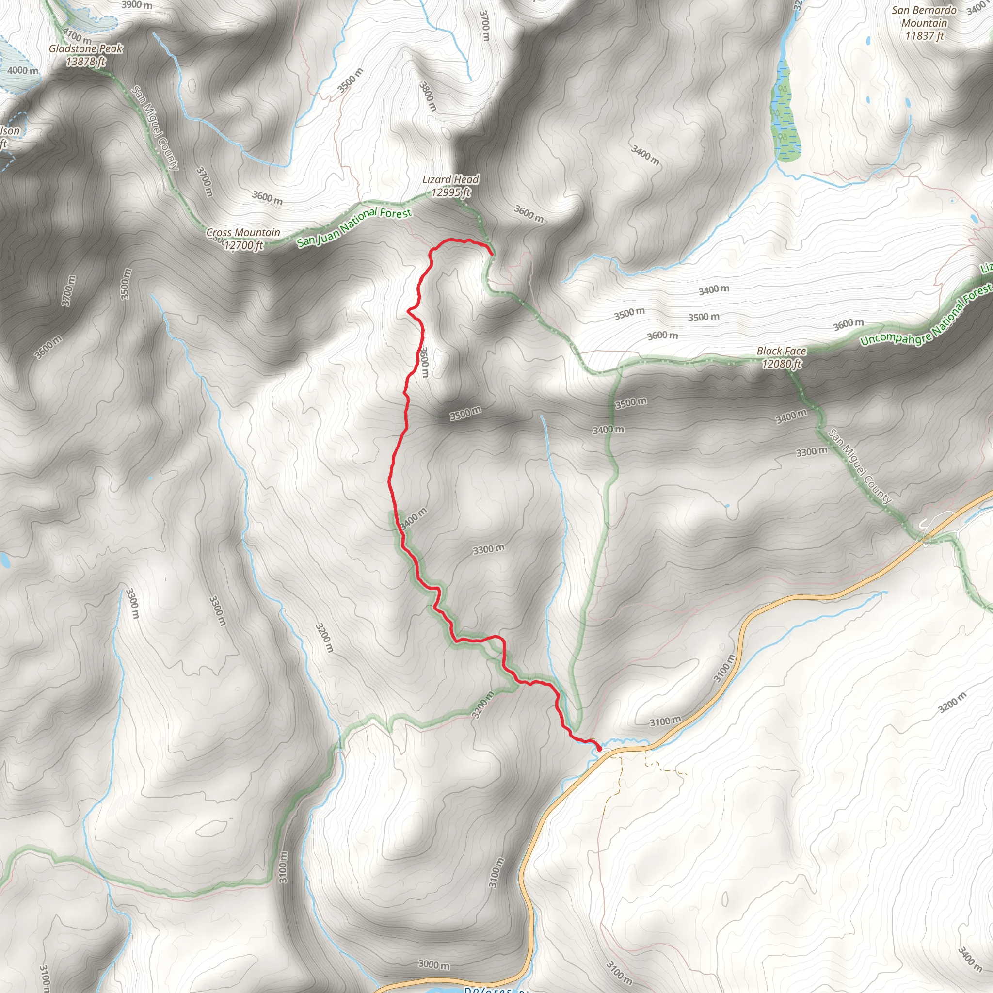 Cross Mountain Trail mobile static map