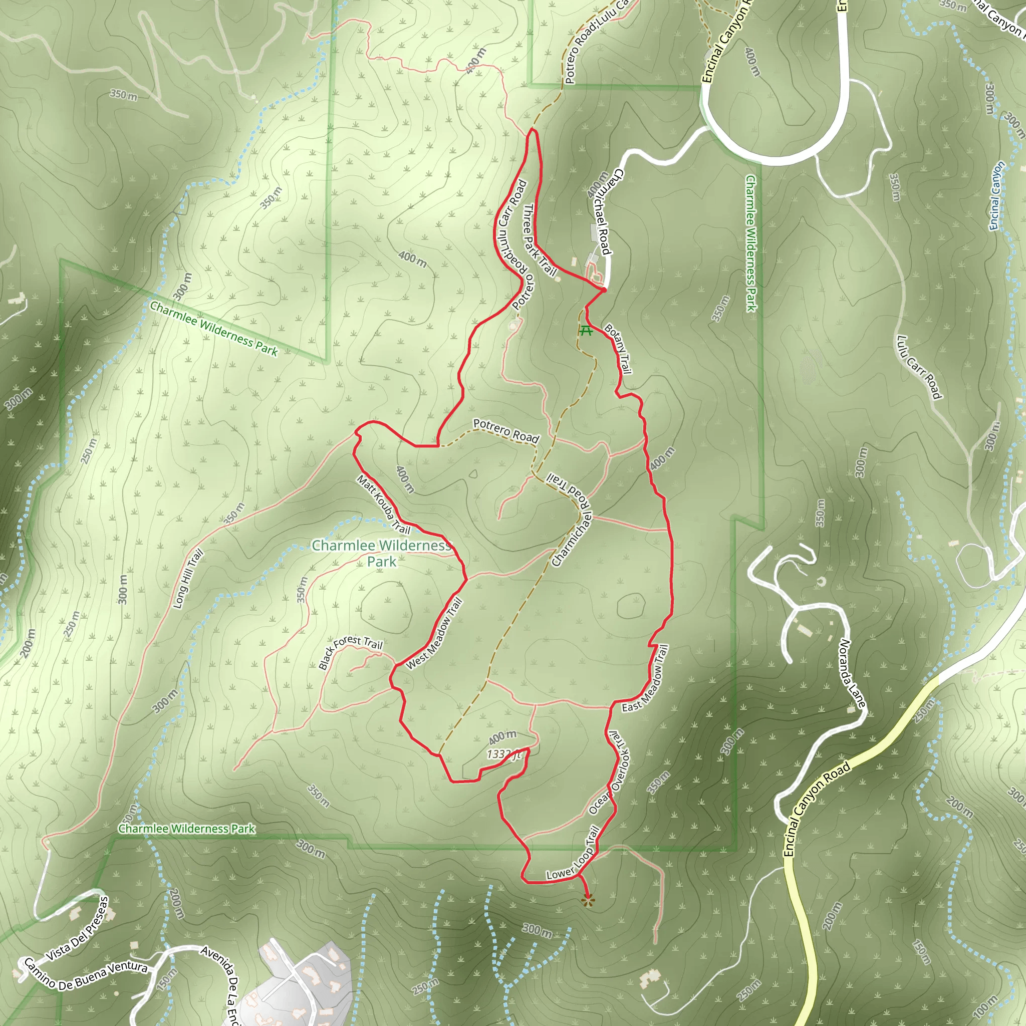 Charmlee Wilderness Park Loop mobile static map