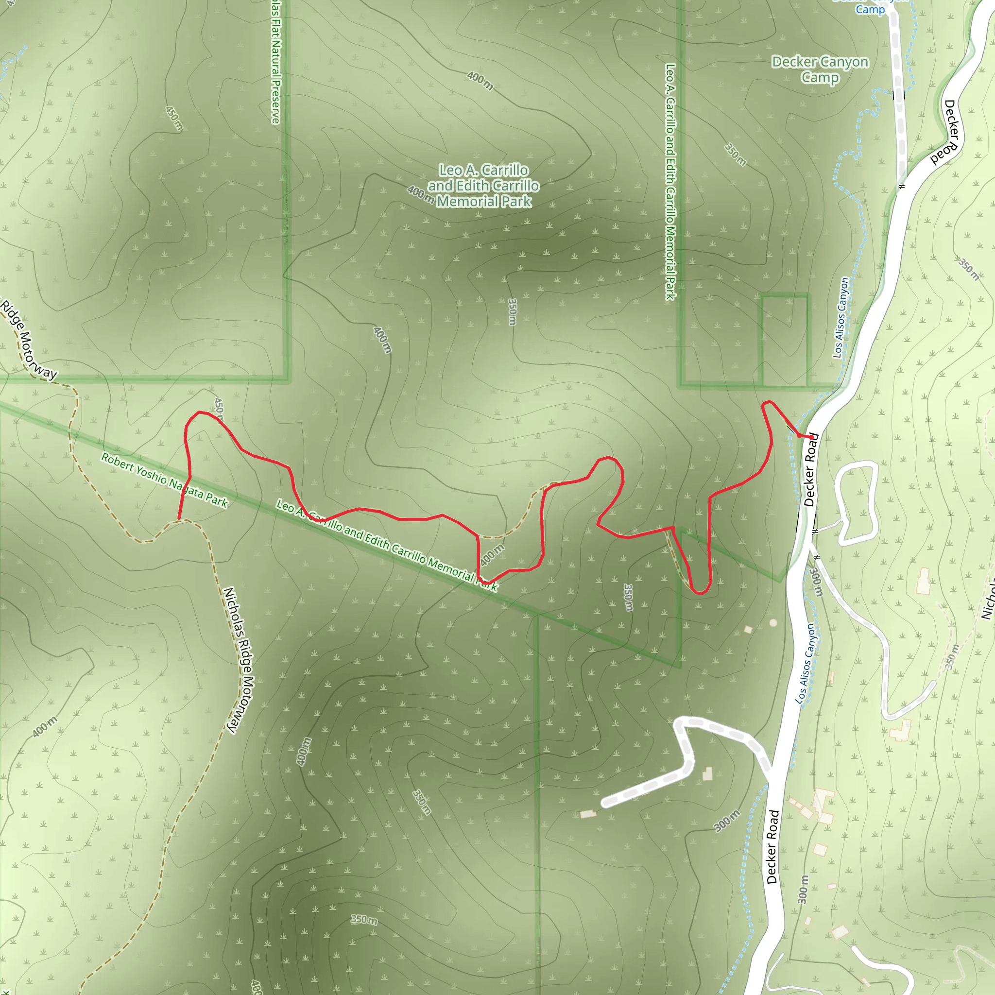 Nicholas Flats to Charmlee Connector Trail mobile static map