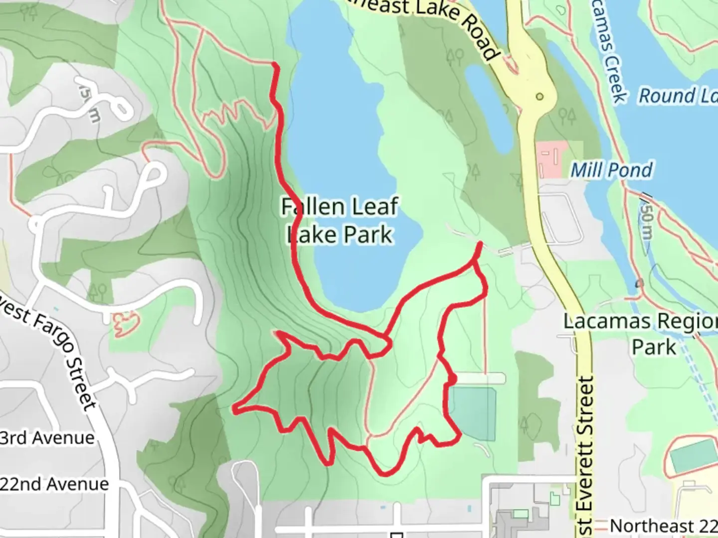 An image depicting the trail Fallen Leaf Lake Park Loop and its surrounding area.