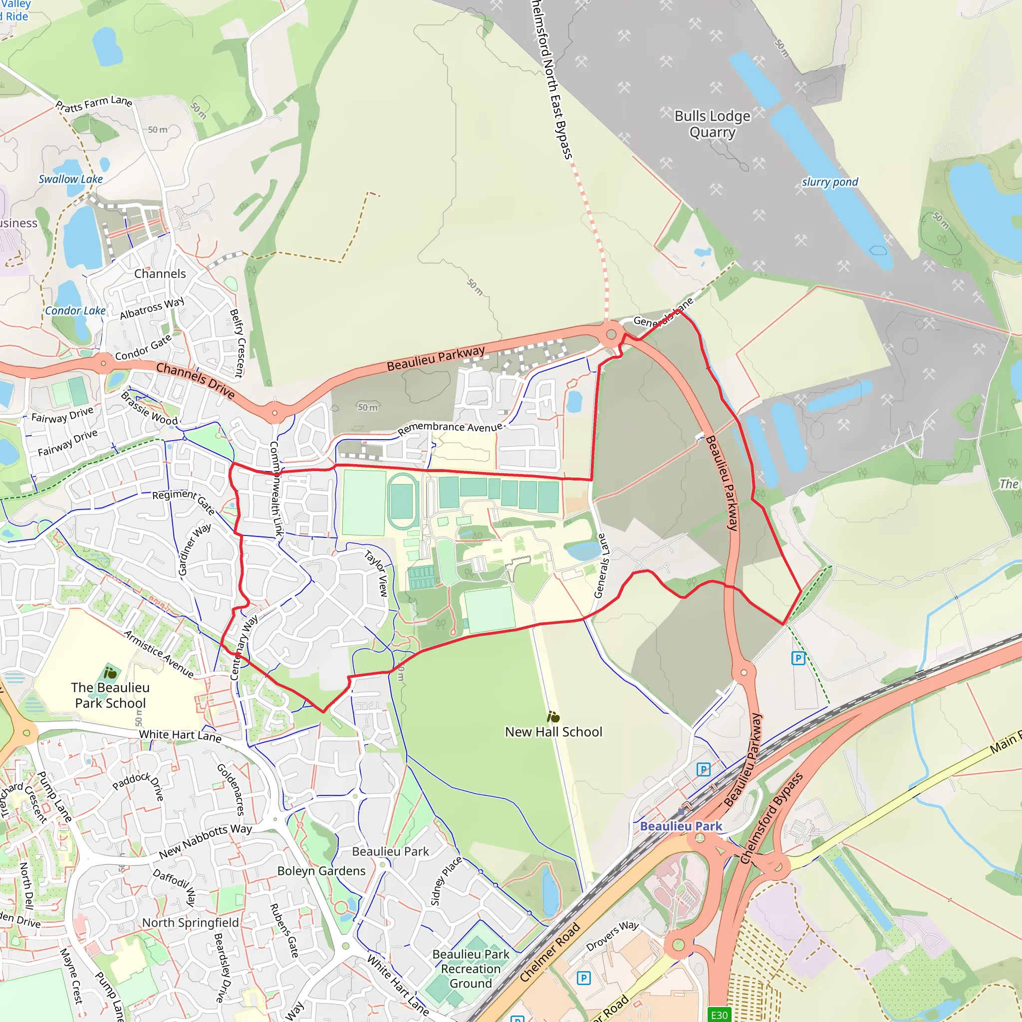 Gardiner Way and Centenary Circle mobile static map
