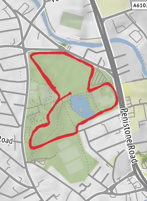 Hike from Sheffield mobile static map