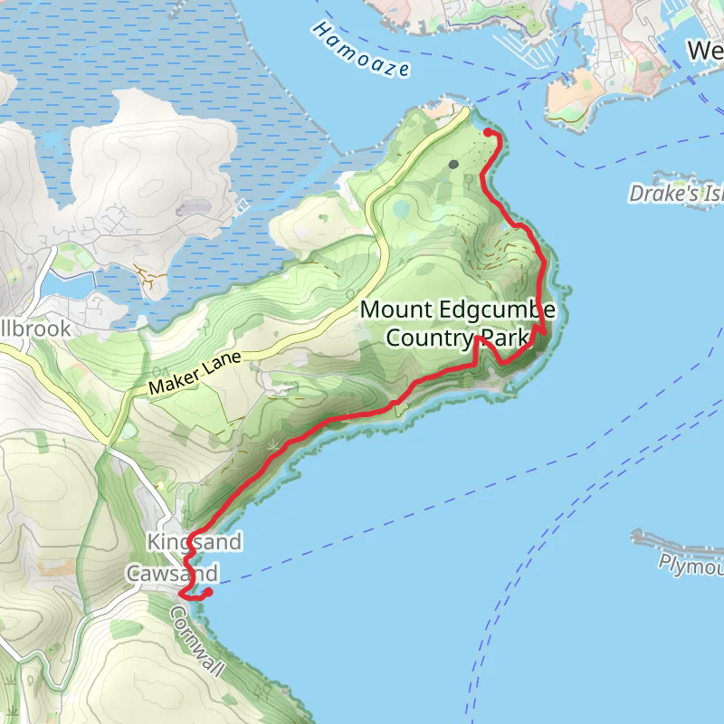 A map preview of the recording Hike on 31-05-2025 02:09 PM.