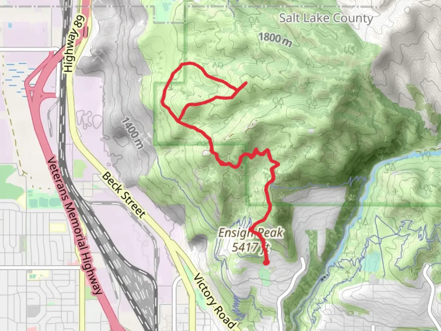 An image depicting the trail Hell Canyon Trail and Tower Connector and its surrounding area.