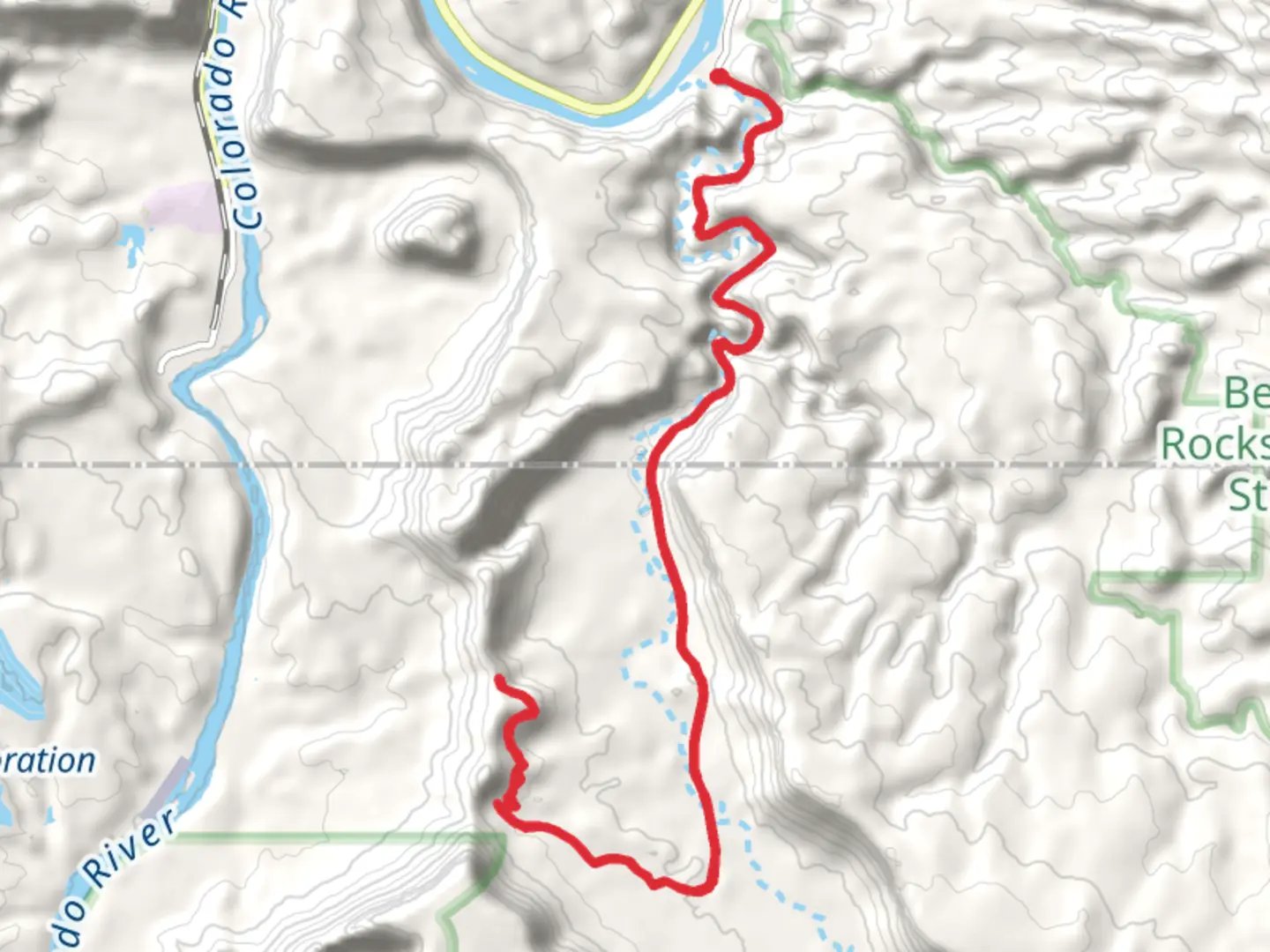An image depicting the trail Hurrah Pass via Kane Springs Road and its surrounding area.