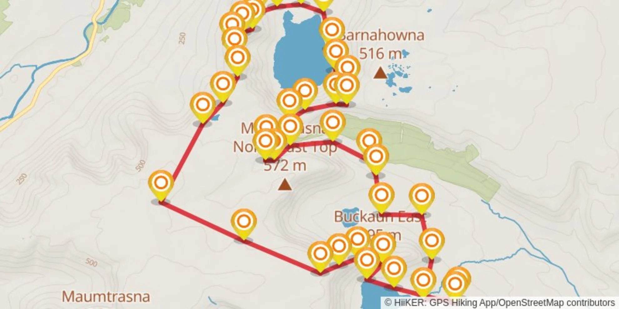 An image depicting the trail Untitled and its surrounding area.