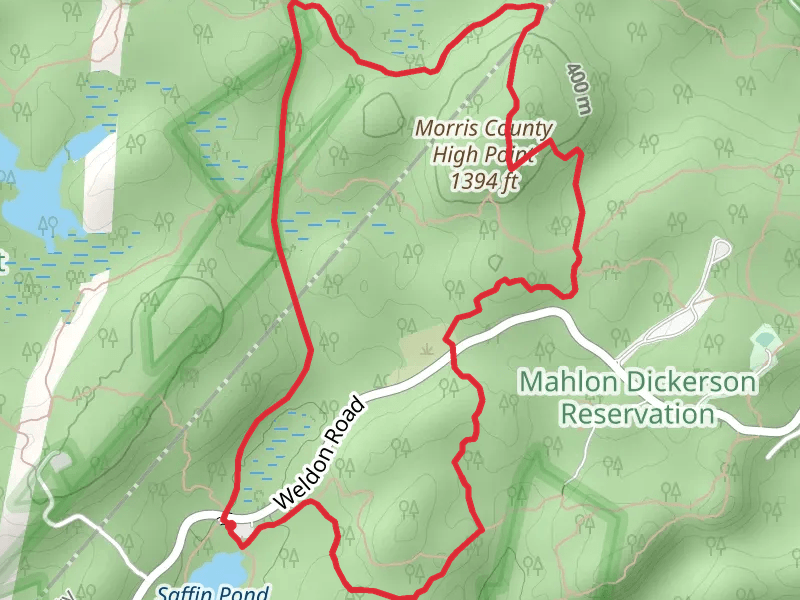 Green, White and Yellow Dot Loop Trail