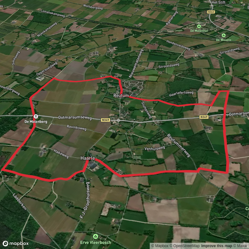 Reutumerweuste Loop via Hanstie Weg and Vroonk Weg
