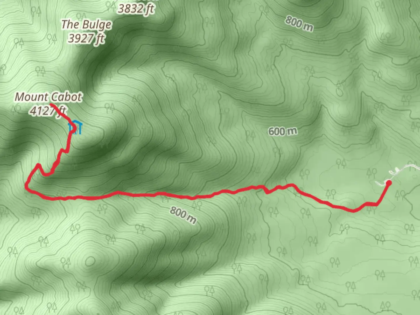 An image depicting the trail Mt Cabot Trail via Cohos Trail and its surrounding area.
