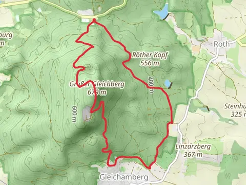 Wanderroute 2 im Gleichbergebiet